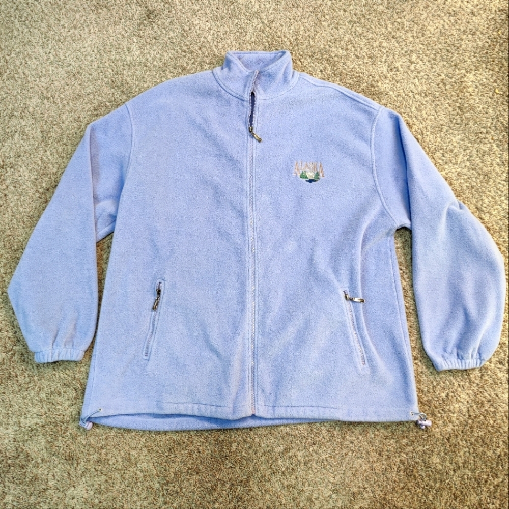 Vintage Alaska Embroidered Fleece Zip Up